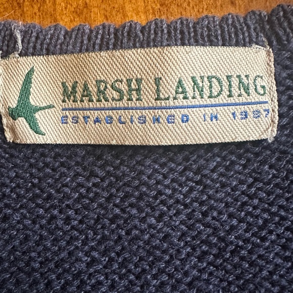 Marsh Landing•button-down sweater vest•size medium•cotton•patchwork/knit/quilt - Picture 4 of 14